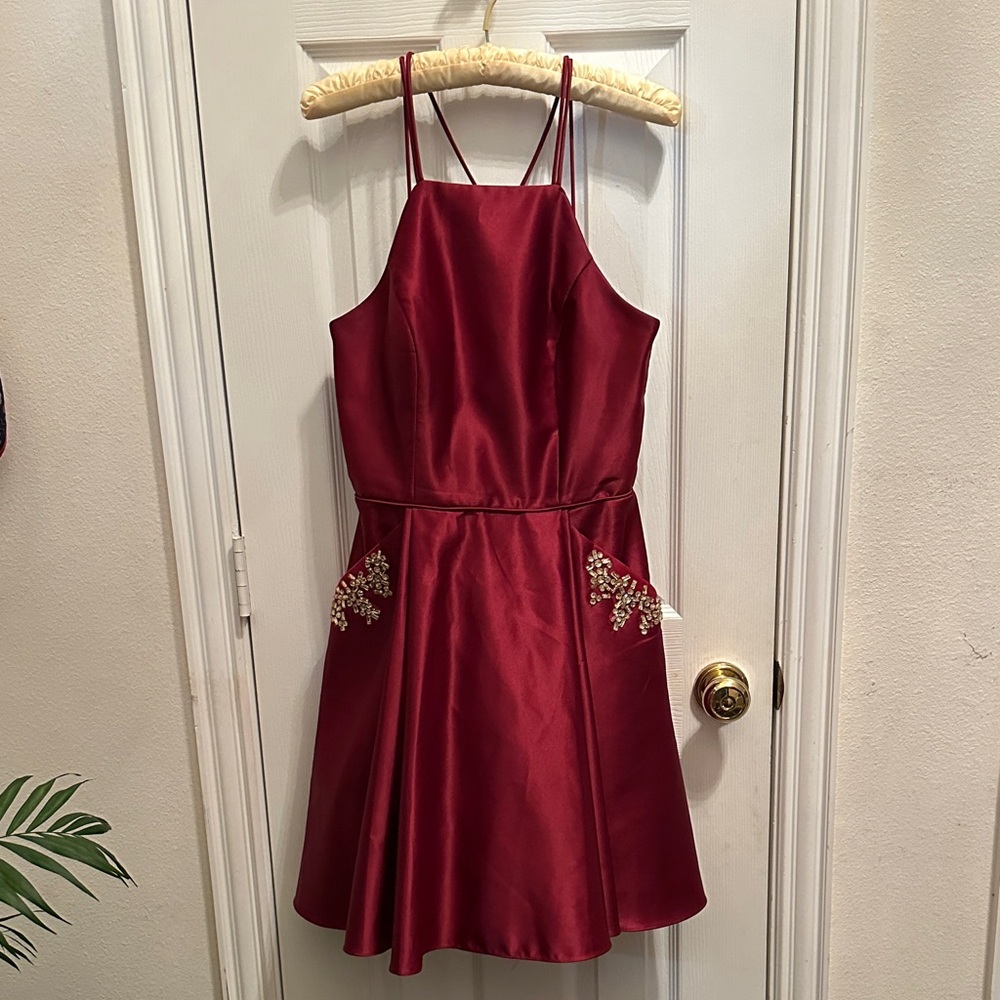 Blondie Nites Vibrant Red Gown Short